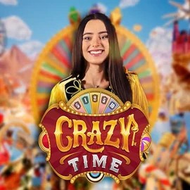 Crazy Time slot logo by Evolution at 5Gringos CasinoCrazy Time